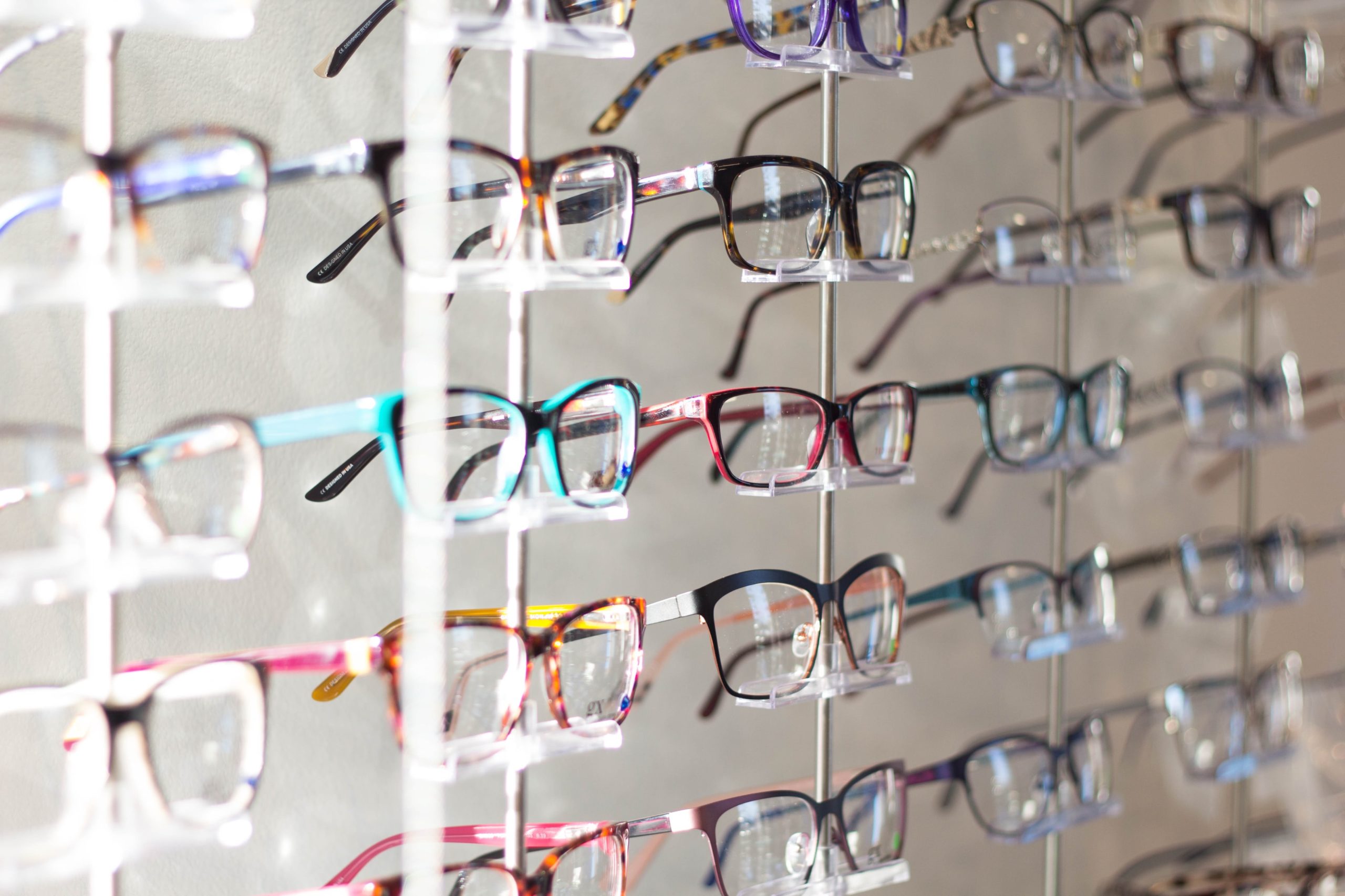 wall of glasses