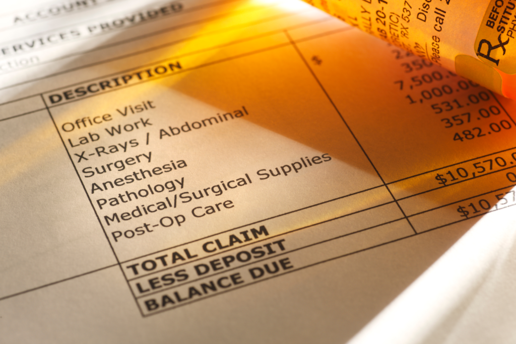 medical bill example